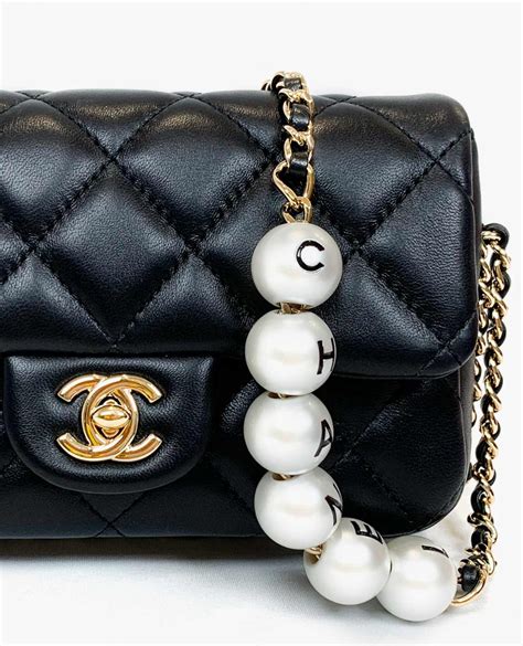 chanel bag pearl strap|Chanel bag replacement chain strap.